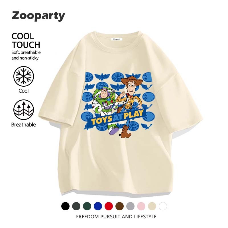 เสื้อยืด Toy Story คอกลม การ์ตูน ลวดลาย สไตล์ลำลอง เสื้อยืด oversize สวมใส่สบาย(ส่งเร็ว จัดส่งจากไทย)