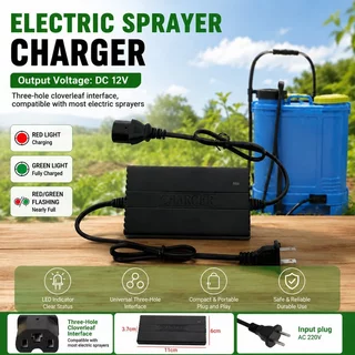 ปลั๊กชาร์จเครื่องพ่นยา 12V ที่ชาร์จแบตถังพ่นยา ตัวเรือน ABS สำหรับเครื่องพ่นยาไฟฟ้า เหมาะกับเครื่องพ่นยาไฟฟ้า 12V