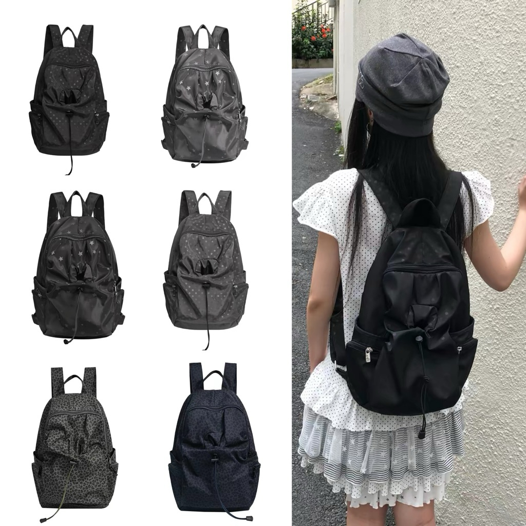 Unique Blue★พร้อมส่ง/pre-order กระเป๋าเป้ pattern backpack 🔘จากช็อปแท้