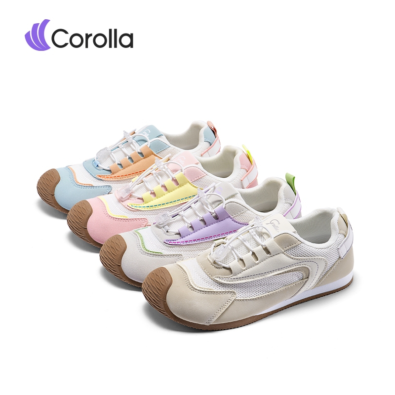 【11.15ใหม่】Corolla Candy Sneakers รองเท้าลำลองสำหรับผู้หญิง พื้นรองเท้ามีความยืดหยุ่นสูง พื้นนุ่มใส่สบาย (บวกเพิ่ม1ไซส์)