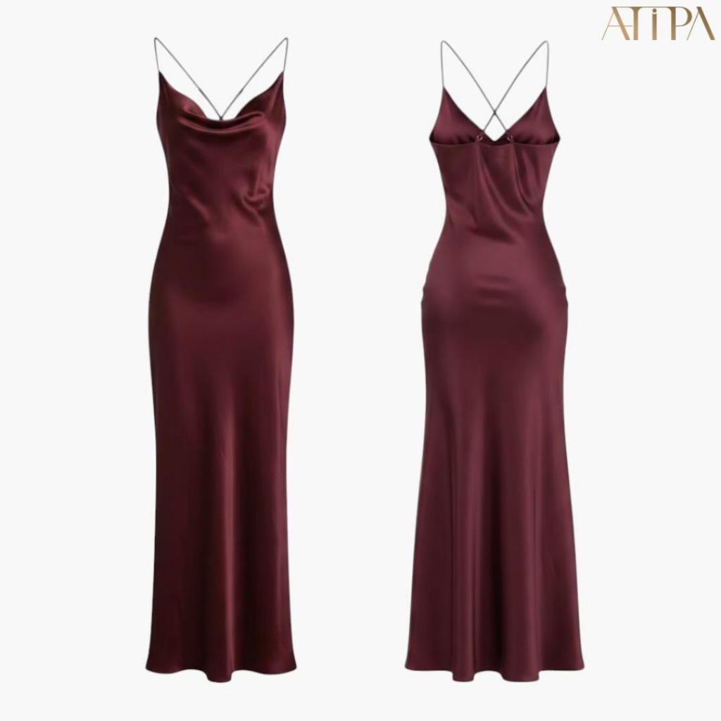 Atipashop - Blair Satin Dress (J10067) รูปที่ 2