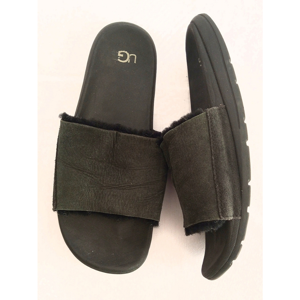 รองเท้าแตะสายคาดบุขนหนังด้านมือสอง ยาว 27 ซม. ไซส์ 42  UGG