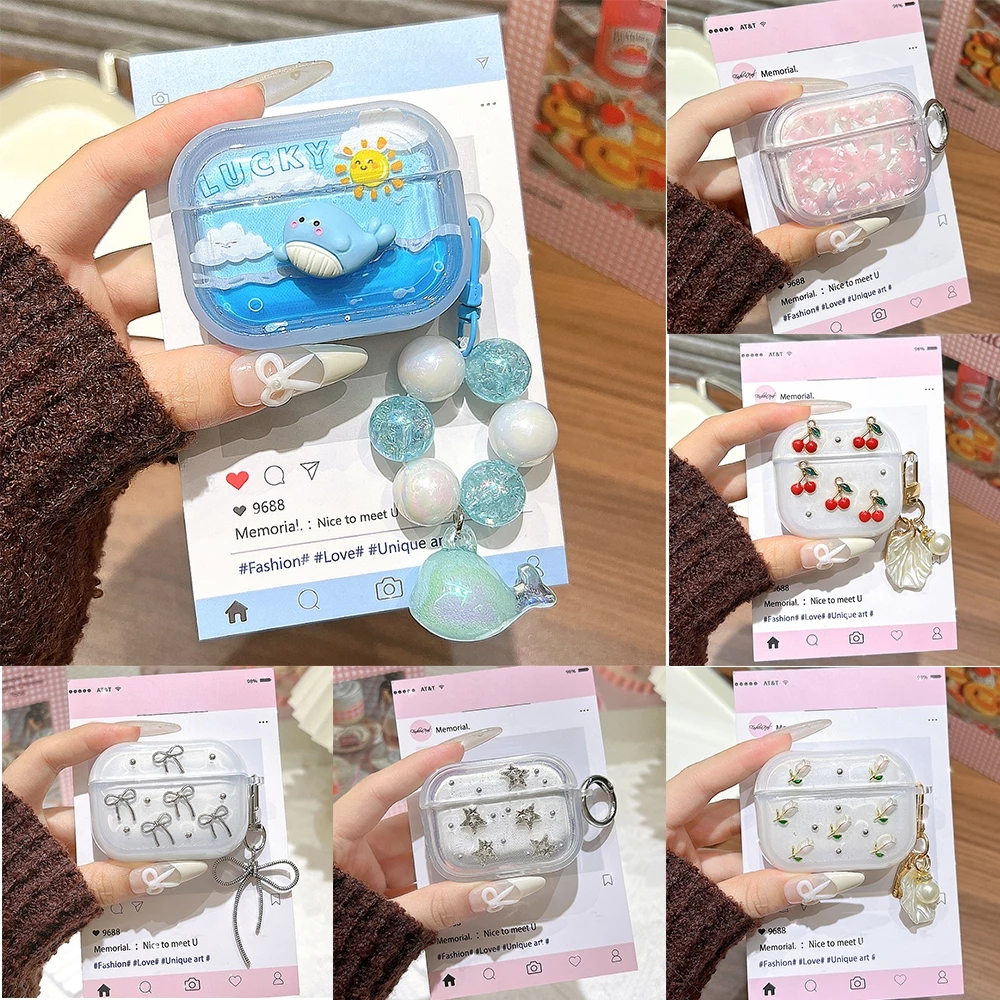 Ins ตลก ซิลิโคน For Airpods 4 3 2 1 Pro 2 Pro2 Anti-lost Hook หูฟังสําหรับ ชุดหูฟังฝาครอบป้องกันบลูทูธไร้สายหูฟังกัน