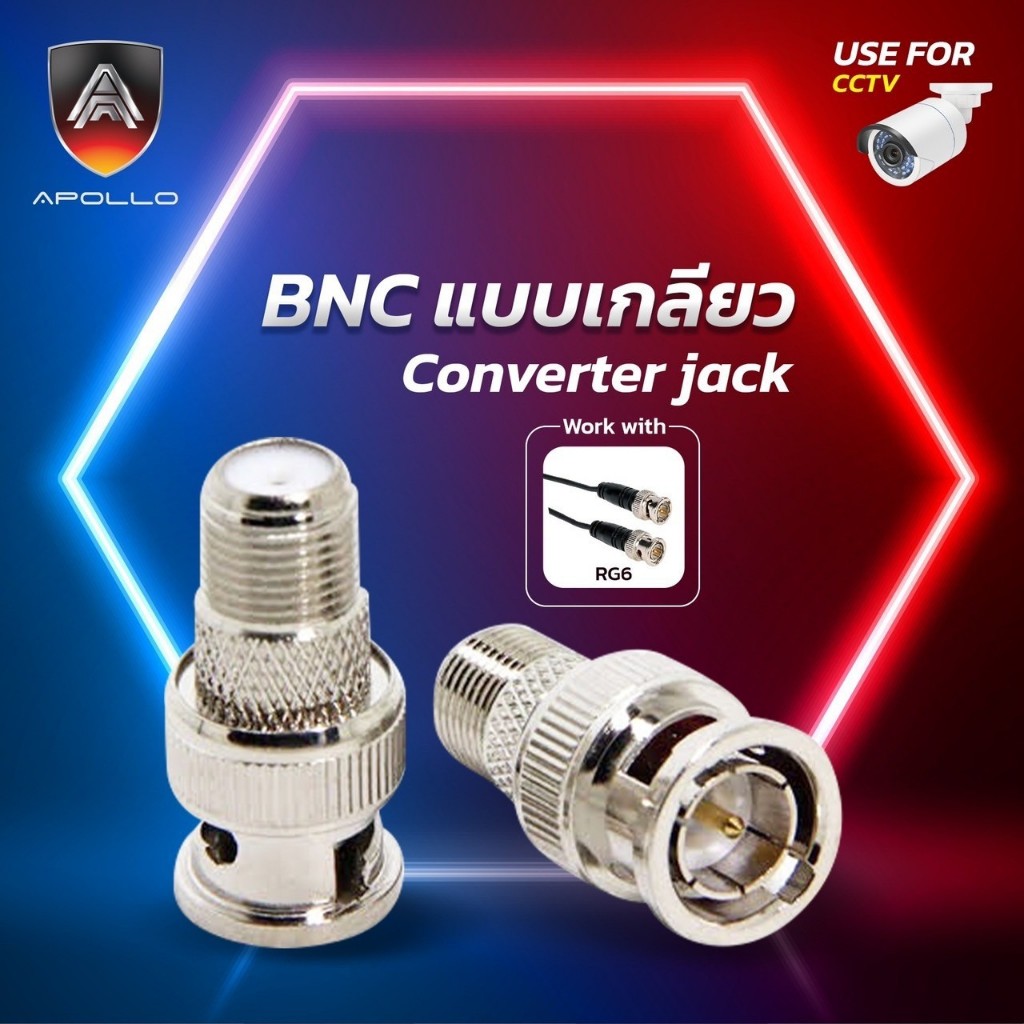 หัว BNC แบบเกลียวนอกอย่างดี สำหรับกล้องวงจรปิด