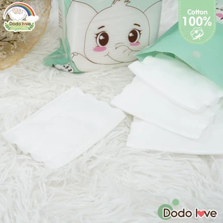 DODOLOVE Organic สำลีแผ่น 3x4” สำลีทำความสะอาด เนื้อนุ่ม อ่อนโยน ออแกนิค จากฝ้าย 100% 1 ถุง/50 แผ่น