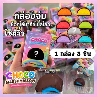 choco marshmallow มาร์ชเมลโล่เคลือบช็อกโกแลต 1กล่อง3ชิ้นมินิ รสผลไม้รวม มีรสซีเคร๊ดพร้อมส่ง มีบริการปลายทาง