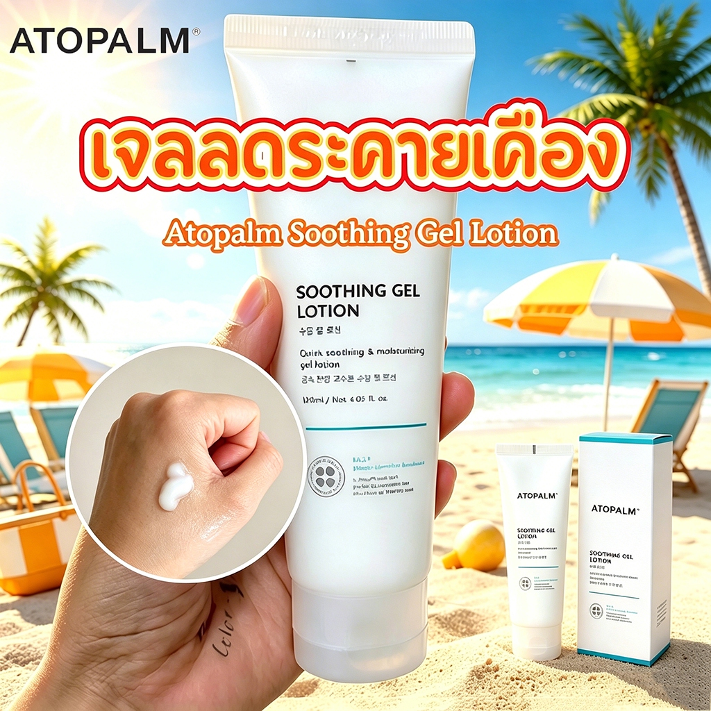 โลชั่นบำรุงผิว Atopalm Soothing Gel Lotion 120ml เนื้อเจลบางเบา ซึมซาบเร็ว ไม่เหนียวเหนอะหนะ ปลอบประโลมผิวแห้งแพ้ง่าย