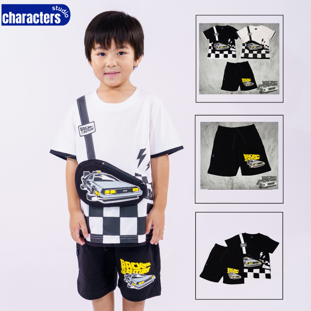 Universal Studios เสื้อยืดเด็กแบคทูและจอว์ส เสื้อติดกระเป๋าจริงและกางเกงขาสั้น ผ้า Cotton 100% สินค้าลิขสิทธิ์แท้