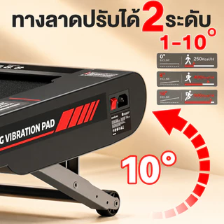 ลู่วิ่งไฟฟ้า P2 ลู่วิ่ง Treadmill ลดน้ำหนัก ฟังก์ชันการสั่น 4 ระดับ ปรับความชัน 2 ระดับ เผาผลาญไขมัน ผอม อุปกรณ์ฟิตเนส