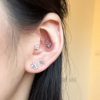 More Than Piercing: MP40 Mini Clover *waterproof* จิวหู/ต่างหู