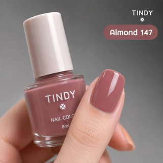 Tindy ยาทาเล็บออแกนิค โทนเรียบหรู ดูดี เนื้อสีเงา ไม่ต้องอบ สีทาเล็บ สีสวย แห้งไว 8 ml