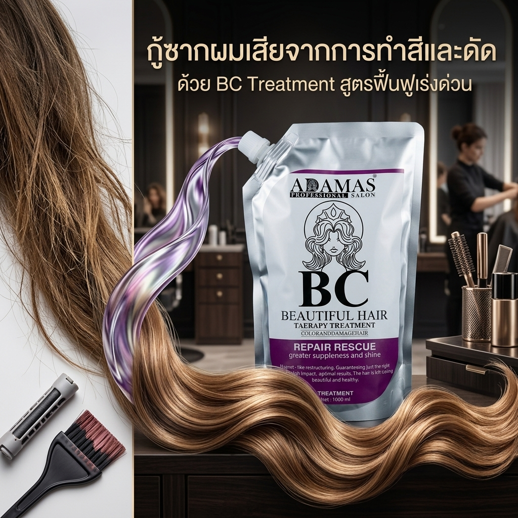ทรีทเม้นท์เคราตินบำรุงผท ADAMAS B.C บอกเลยสุดยอด💯💯
