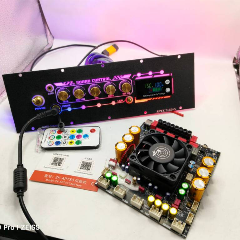 ชุดเพลท APTX 3 โม ย้ายสาย วัดแบตดิจิตอล ลาย S1 มีไฟled พร้อมแอม พร้อมใช้งาน