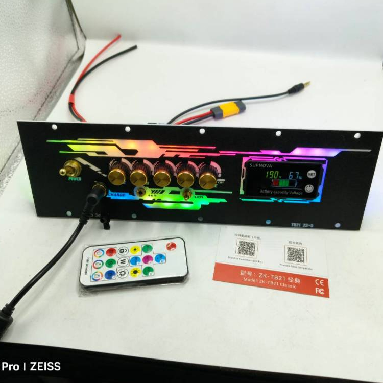 ชุดเพลท TB21 วัดแบตดิจิตอล ลายiron มีไฟ LED พร้อมแอม