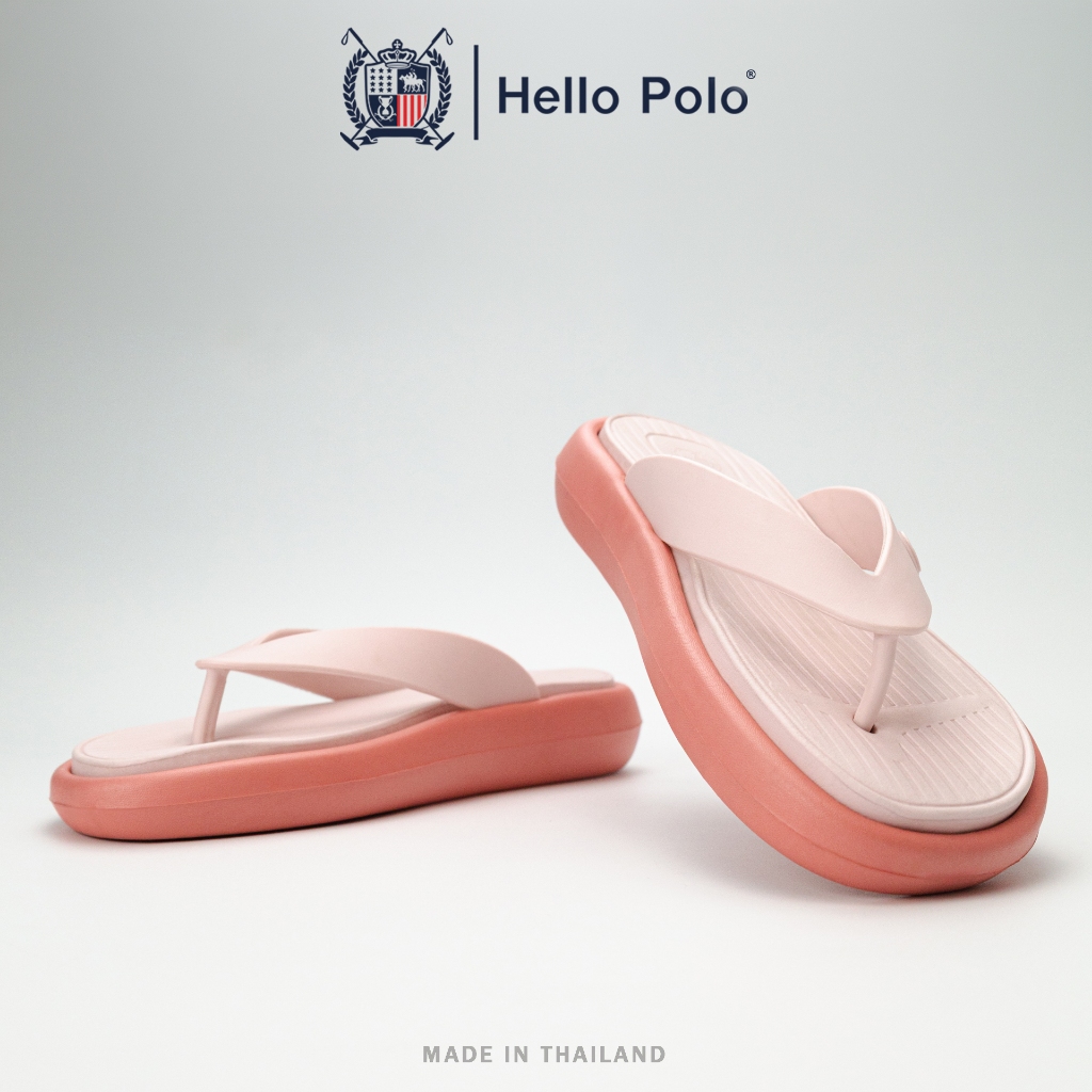 Hello Polo รองเท้าแตะ รุ่น HP8068 รองเท้าแตะหูหนีบ EVA พื้นตึกหนา 4 ซม. น้ำหนักเบา สไตล์มินิมอล