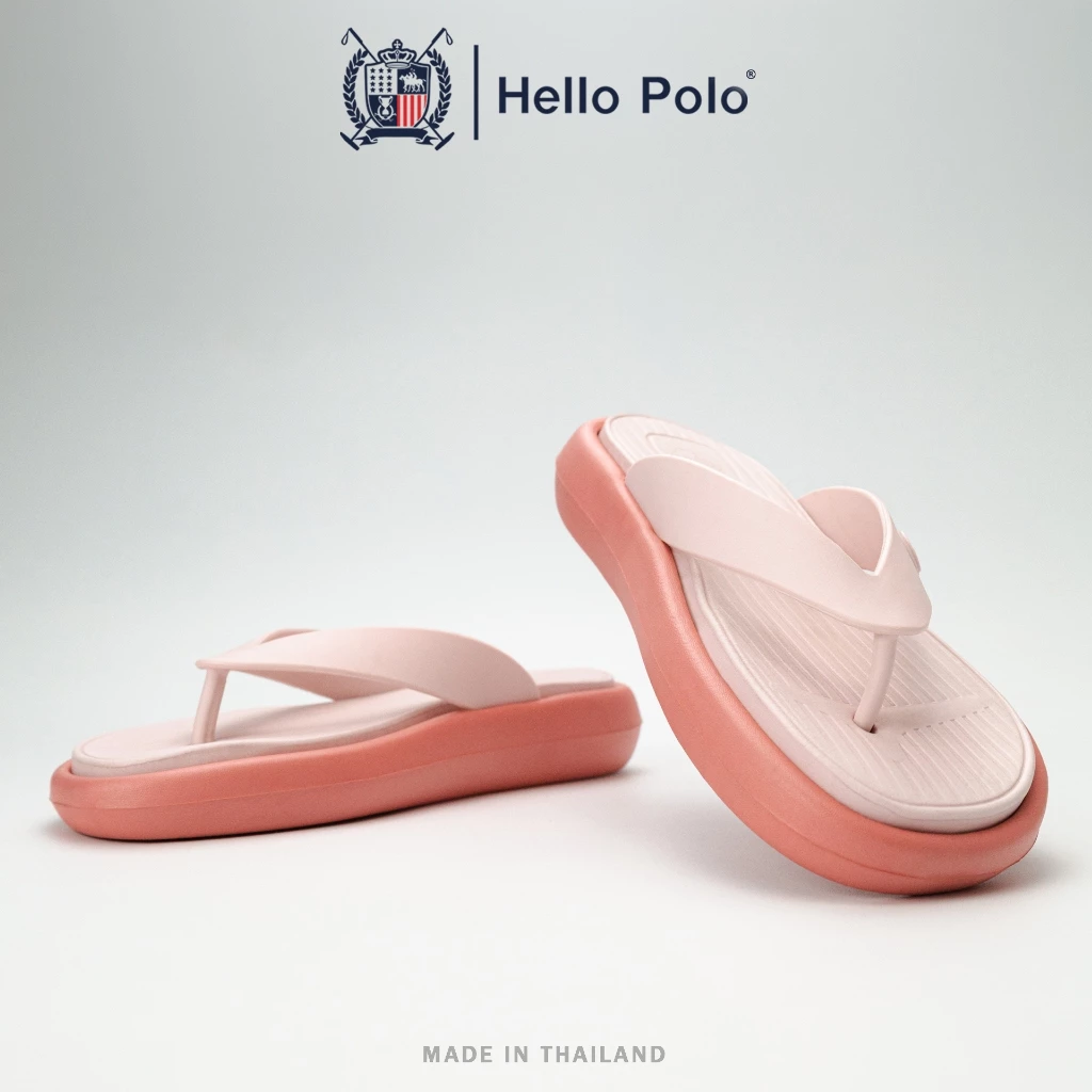 Hello Polo รองเท้าแตะ รุ่น HP8068 รองเท้าแตะหูหนีบ EVA พื้นตึกหนา 4 ซม. น้ำหนักเบา สไตล์มินิมอล