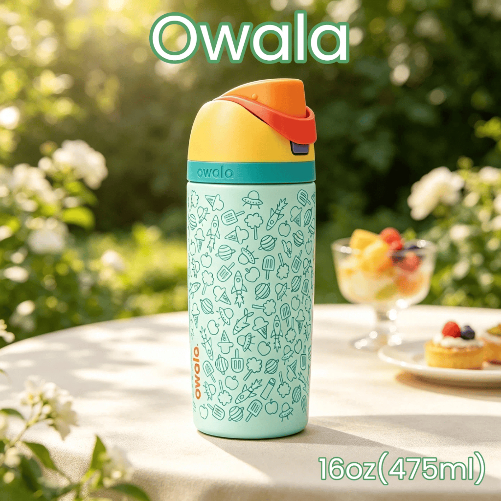 【พร้อมส่ง】Owala FreeSip 16oz Day Dream ขวดน้ำเด็ก กันรั่ว100% ฟางซิลิโคนปลอดภัย ไม่มีBPA สแตนเลสเกรดดี พกพาสะดวก