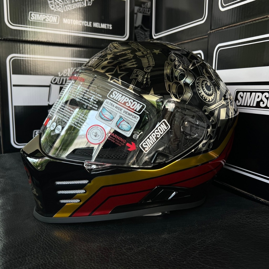 หมวกกันน็อก SIMPSON HELMET - GHOST BANDIT LIMITED EDITION TATOO By Life and Kustom