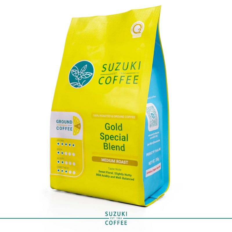 [ล้างสต็อค] กาแฟคั่วบด คั่วกลาง Gold Special Blend SUZUKI COFFEE