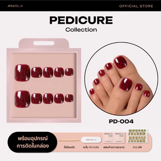 (NEW) AMOLA PEDICURE COLLECTION - เล็บเท้า เล็บเท้าแปะสำเร็จรูป Handmade 100% แถมฟรีเซ็ทติดเล็บ พร้อมกาว3M