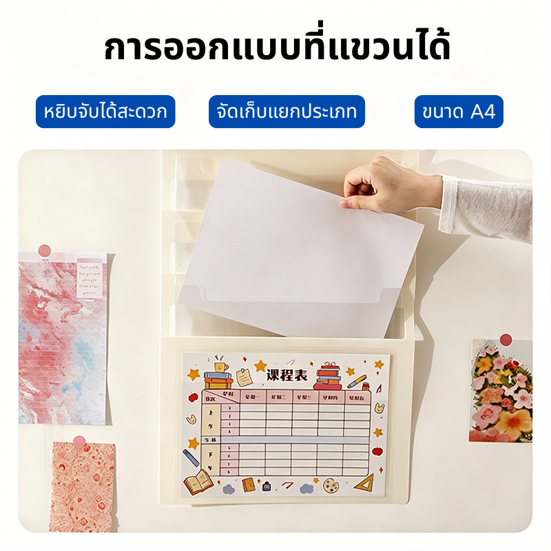 แฟ้มใส่เอกสารหลายช่อง แฟ้มติดผนัง 7ช่อง รูปที่ 2