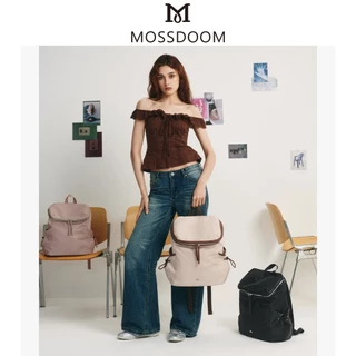 MOSSDOOM Auvia Bag กระเป๋าเป้สะพายหลัง วัสดุผ้าไนลอน เบา ใส่โน๊ตบุ๊คได้ จุของได้เยอะ มีช่องด้านข้างกระเป๋า