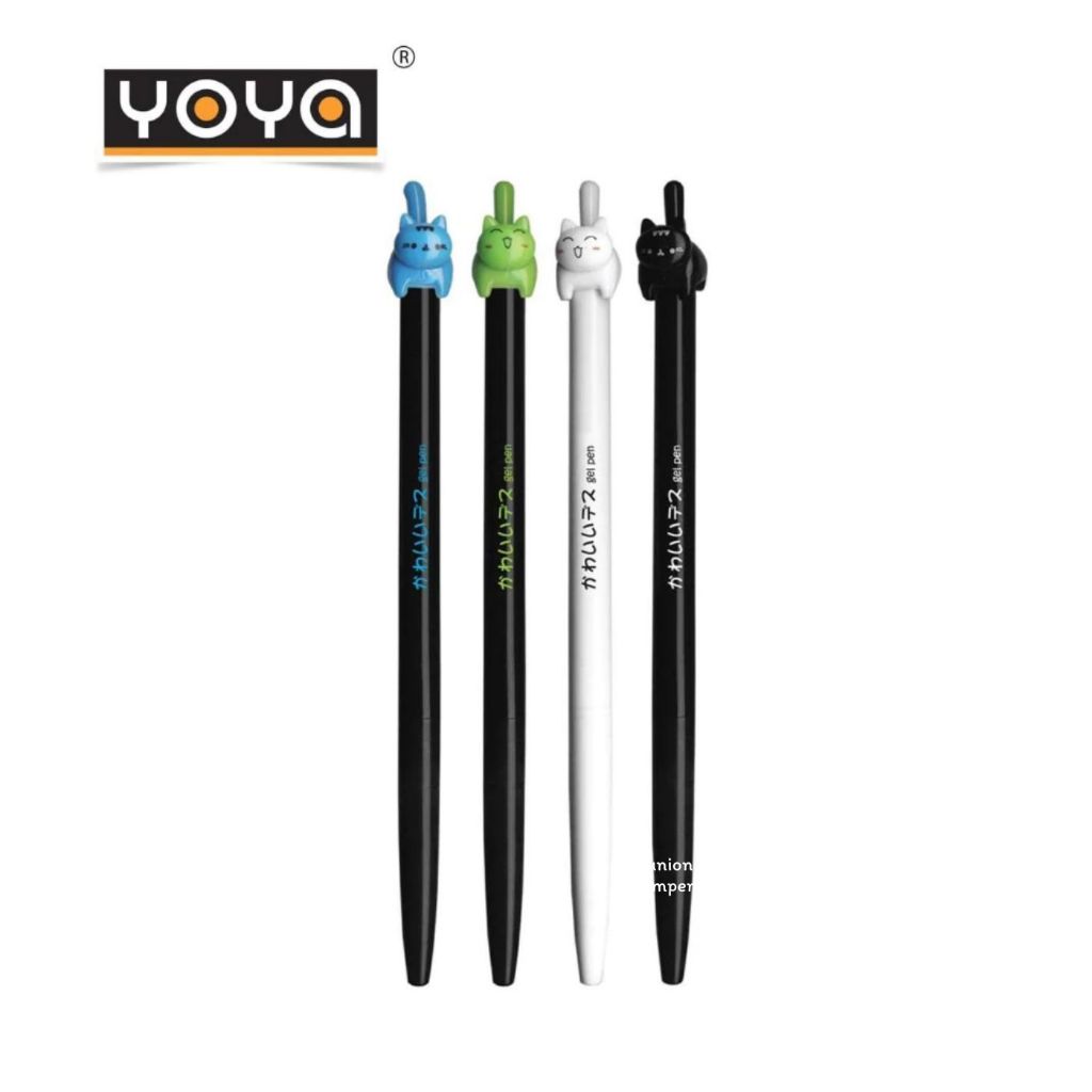 (USP)💯แท้พร้อมส่ง💯(แพ็ค10ด้าม) YOYA ปากกา DS-045G หัว0.5mm ปากกาลูกลื่น ลูกลื่นเจล ปากกาหัวการ์ตูน โยยา ลูกลื่นกด โยยา