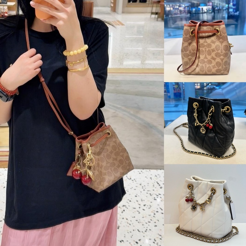 แท้ 💯% Coach Jade new style shoulder bag เปิดปิดแบบเชือกรูด กระเป๋าใบนี้สะพายได้ทั้งไหล่และเฉียงนะ