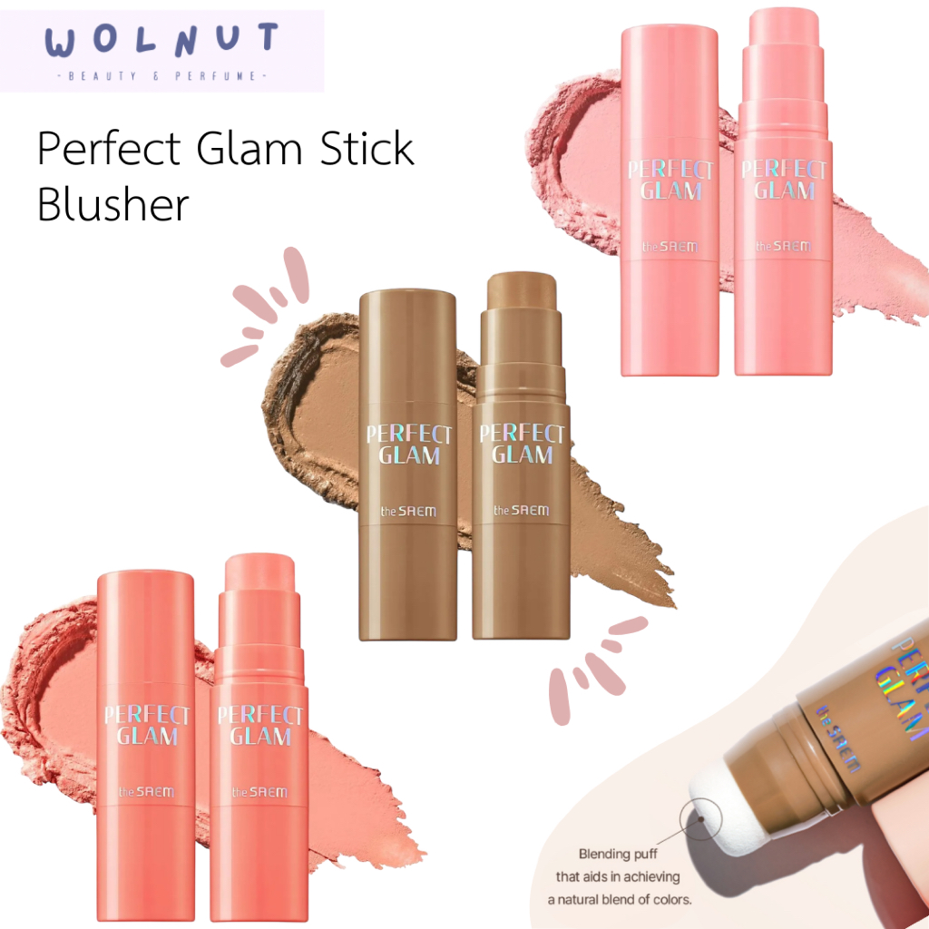 (🐳พร้อมส่ง) THE SAEM Perfect Glam Stick Blusher 6g