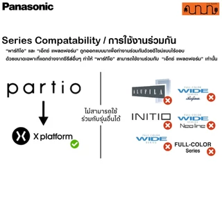 ฝา Panasonic Partio สำหรับอุปกรณ์ X platform WXG สีขาว /เทาซีรีนHX /ดำB /เทาH ,WXG7115 (เฉพาะชุดฝา)