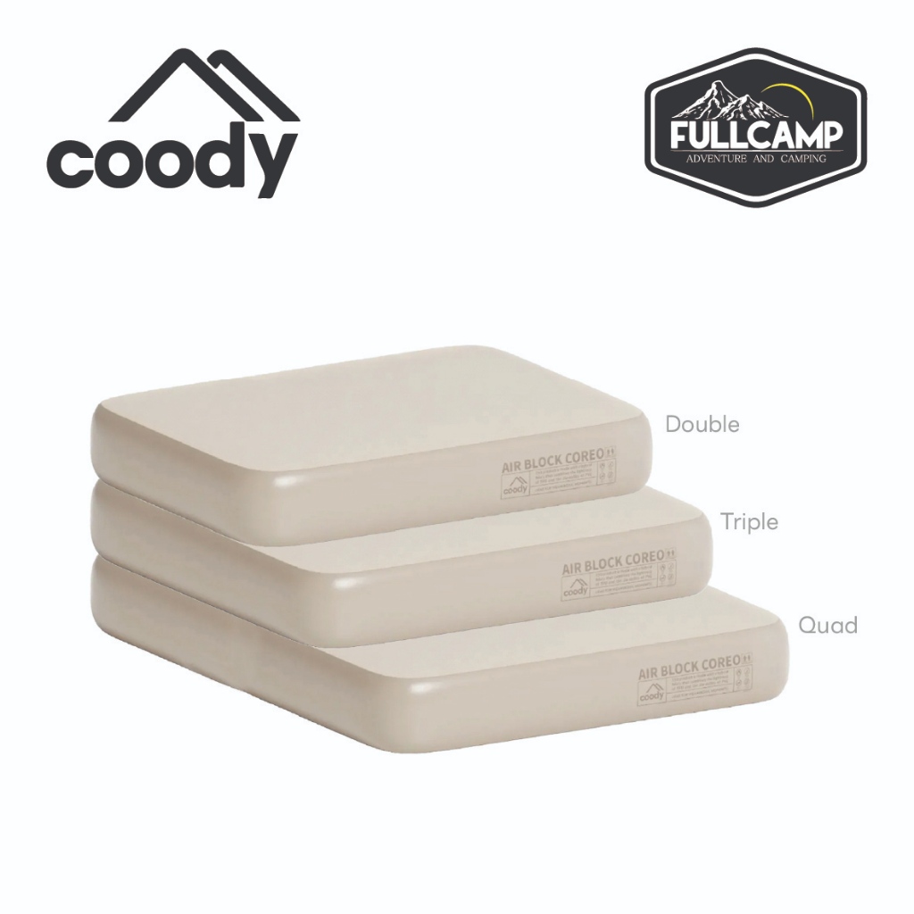 Coody Air Block Coreo ที่นอนเป่าลม มีน้ำหนักเบา หนา 35 cm แข็งแรง ทนทาน "สินค้าพร้อมจัดส่ง"