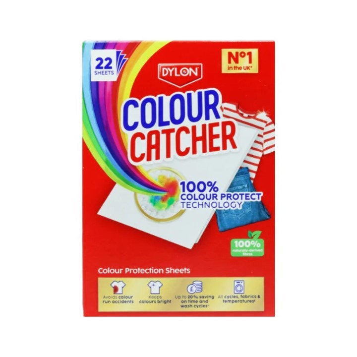 Dylon Colour Catcher Sheet 22 sheet ไดล่อน แผ่นดักจับสีตก 22 แผ่น