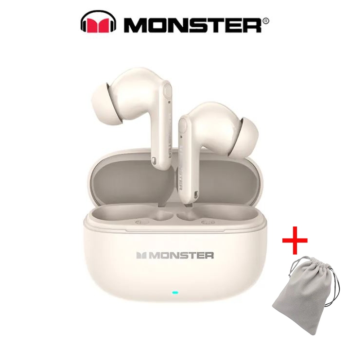 Monster XKT27 หูฟังบลูทูธไร้สาย5.4 ลดเสียงรบกวน ของแท้ แถมฟรีถุงผ้าใส่หูฟัง