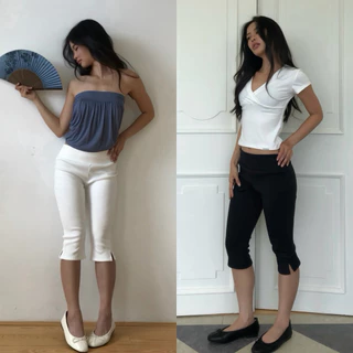 BEMYCHIC กางเกงคาปรี กางเกงขายาว6ส่วน รุ่นCapri Pants
