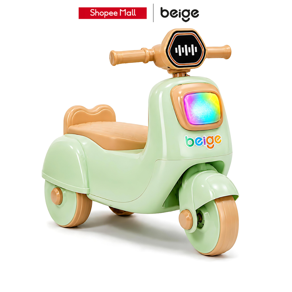 Beige รถขาไถเด็ก รถขาไถ Balance Bike รถเด็ก ฝึกการทรงตัว 3ล้อ 1-6ขวบ มีเพลง ของเล่นเด็ก รถขาไถเด็ก