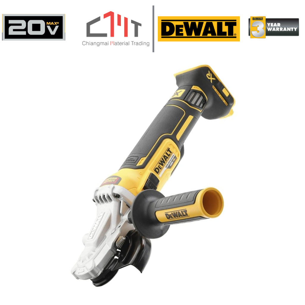 DEWALT เครื่องเจียรไร้แปรงถ่าน 4" รุ่นหัวแบน 20V Max  No.DCG405FN-KR (เฉพาะตัวเครื่อง)