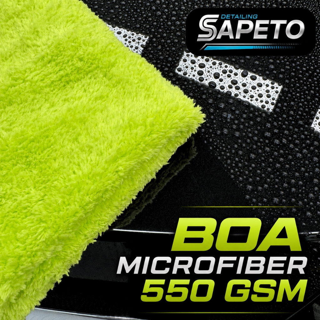 ผ้าไมโครไฟเบอร์ BOA ไร้ขอบ 550 GSM ขนนุ่มฟูพิเศษ ผ้าเช็ดทำความสะอาดคุณภาพสูง