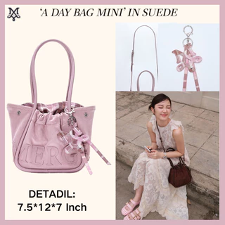 Merge A Day Bag Mini in Suede กระเป๋า official กระเป๋าถือ สะพายข้าง สาย Crossbody ปรับได้ 4 ระดับ