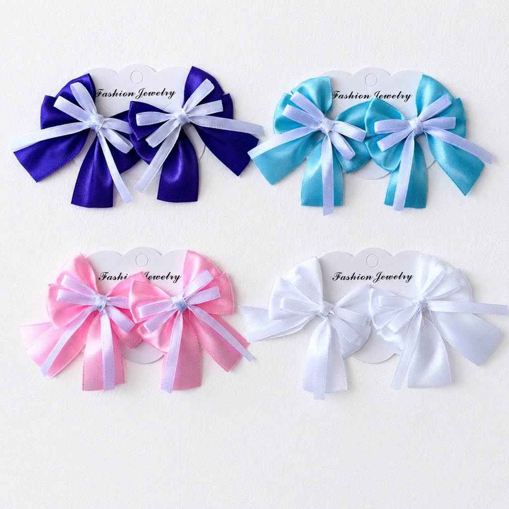 1 🎀  กิ๊บโบว์ริบบิ้นคู่ สีพาสเทล น่ารัก สำหรับเด็ก | Little Clip