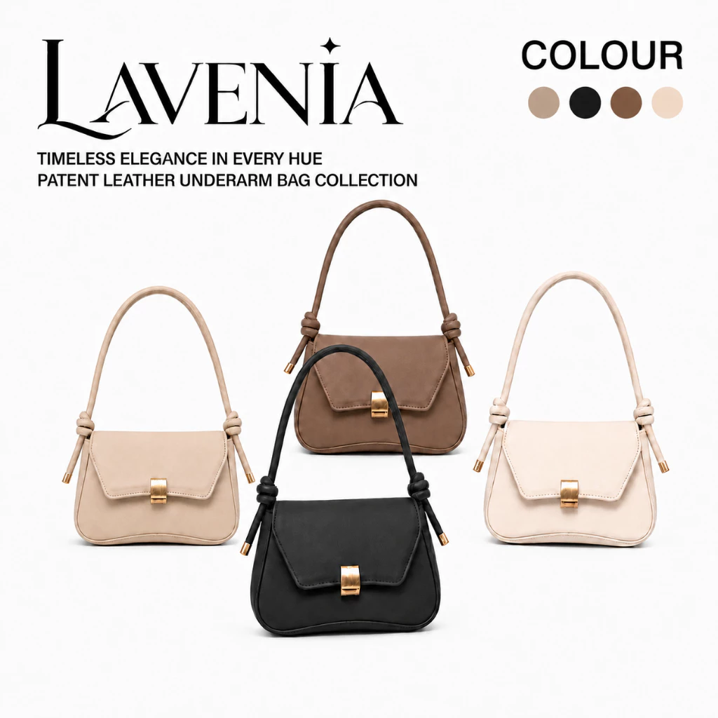 LAVENIA กระเป๋าสะพายไหล่ผู้หญิงแฟชั่นมินิมอล กระเป๋าทรงมินิ น้ำหนักเบา หนัง สีคลาสสิก 4 สี สำหรับสะพายไหล่ไปทำงาน เที