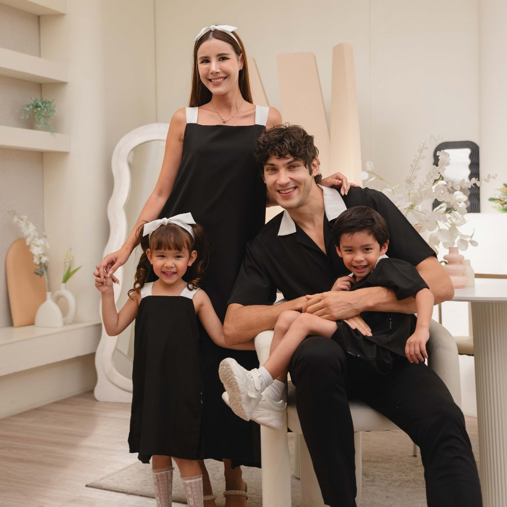 *ใช้โค้ด30%*Minimalpolo ของเด็ก รุ่นNoir เดรสสีพื้นDress ชุดเซ็ทเด็กชายสีพื้น ชุดเด็กสีสุภาพ