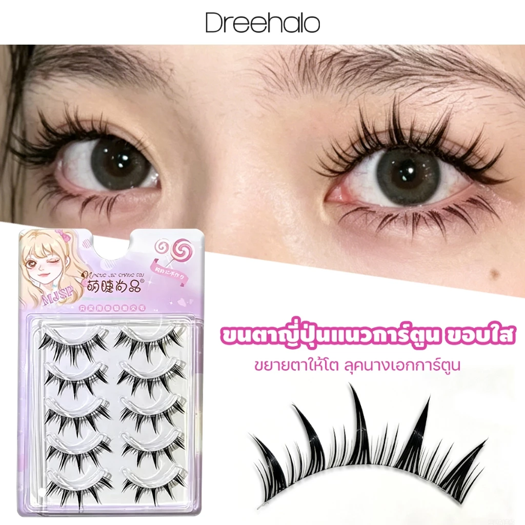 Dreehalo ขนตาญี่ปุ่น ขนตาดอลลี่อาย แกนใส ขนตาเปียกตาโต เรียงเส้นชัด ดูเป็นธรรมชาติ ถ่ายรูปสวย มือใหม่ใช้ได้ F320
