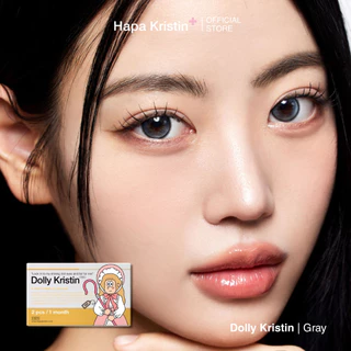HapaKristin คอนแทคเลนส์ รายเดือน รุ่น Dolly Kristin สี Gray (2pcs/box) มีค่าสายตา Contact Lens