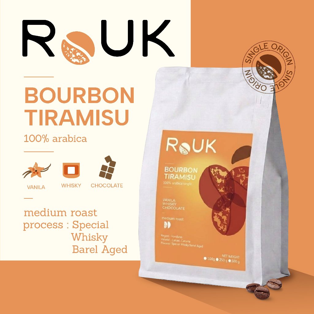 ROUK BOURBON TIRAMISU เมล็ดกาแฟอาราบิก้า คั่วกลาง