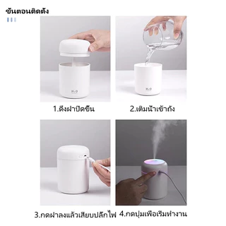 （👍สินค้าใหม่ปี 2026）เครื่องเพิ่มความชื้น 300 มล. พร้อมไฟหลากสี🌈