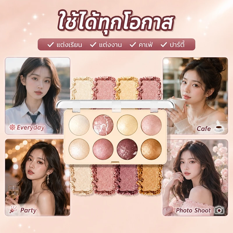 K APEINE จานสีไฮไลท์ อายแชโดว์ บลัชออน คอนทัวร์ thumbnail 8