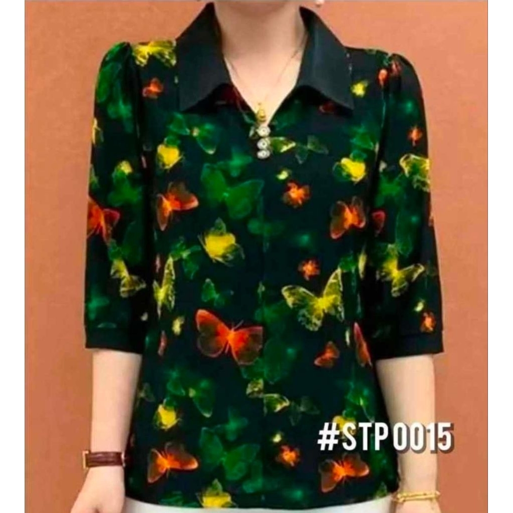 เสื้อเชิ้ตคุณผู้หญิงผ้ายืดเกาหลี เนียนนุ่มใส่เย็นสบายการันตรีความนุ่มเลย ใส่สวยอำพรางหุ่น มีหลากหลายลายให้เลือก#พร้อมส่ง