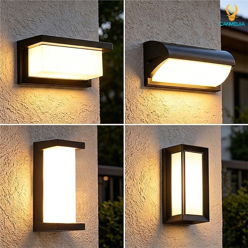 โคมไฟติดผนังกลางแจ้ง กันน้ำ 12W ไฟหน้าบ้าน LED ติดผนัง สไตล์โมเดิร์น สําหรับตกแต่งสวน กลางแจ้ง โคมไฟภายนอก