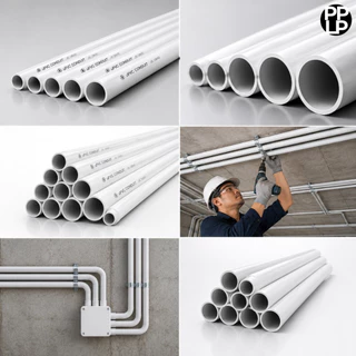 (3 ท่อน ท่อนละ 96cm.) ท่อร้อยสายไฟ uPVC สีขาว NANO แข็งแรง ทนทาน ขนาด 16/20/25/32/40/50 มม.