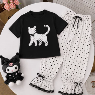 พร้อมส่งจากไทย🖤ชุดเซต 2 ชิ้น เสื้อ+กางเกง งานสวยงานตามหา
